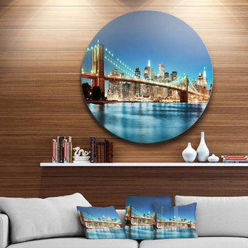 Big Apple New York - Architecture Metal Circle Wall Art